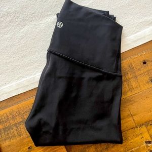 High rise Lululemon leggings, black, size 0 or 2